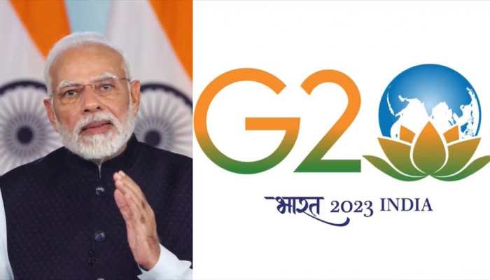 PM Modi unveils logo of India&#039;s G20 presidency, says it represents &#039;Vasudhaiva Kutumbakam&#039;