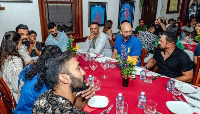 Team India cricketers and their partners headed to the 'British Raj' restaurant at 170, Henley Beach Road in Torrensville near Adelaide ahead of the T20 World Cup 2022 semifinal match against England on Thursday. (Source: Twitter)