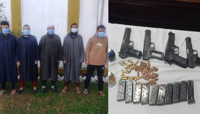Terror funding and recruitment module busted in J&amp;K&#039;s Kupwara, six arrested with huge cache of arms