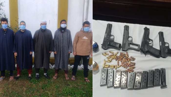 Terror funding and recruitment module busted in J&amp;K's Kupwara, six arrested with huge cache of arms