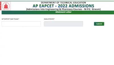 AP EAMCET Counselling 2022: Special round seat allotment result RELEASED at eapcet-sche.aptonline.in- Direct link to check allotment here