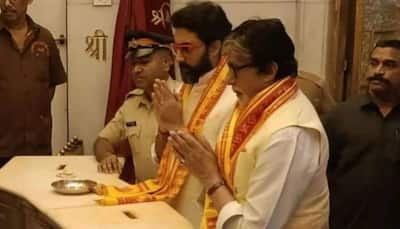 Amitabh Bachchan and son Abhishek Bachchan visit Siddhivinayak Temple on Uunchai release day, pray to Bappa amid security - Watch