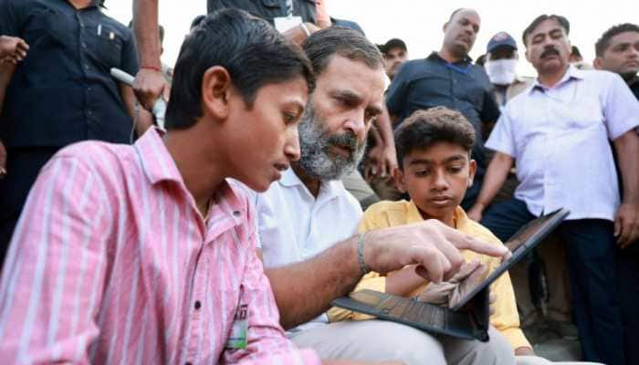 Rahul Gandhi meets boy who aspires to become engineer, recalls father Rajiv Gandhi&#039;s fascination with tech