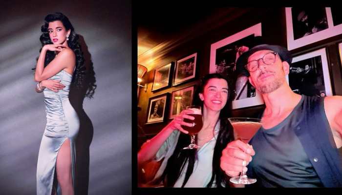 Saba Azad slays in grey satin slit dress GQ India big night, joins boyfriend Hrithik Roshan for cousin Pashmina Roshan's birthday bash - PICS