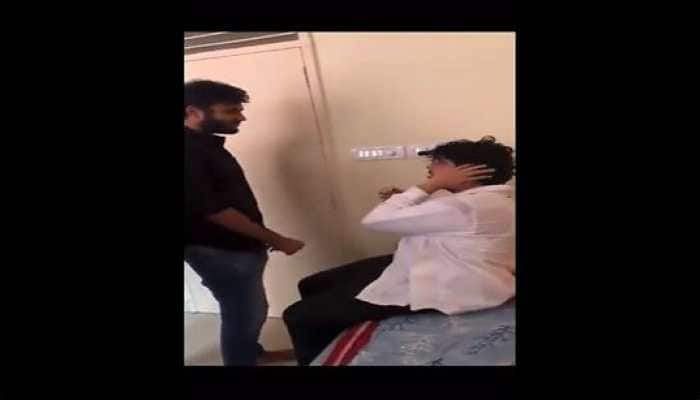 Video: Hyderabad student beaten up forced to chant &#039;Allah-hu-Akbar&#039;, &#039;Jai Mata Di&#039;, FIR registered- WATCH