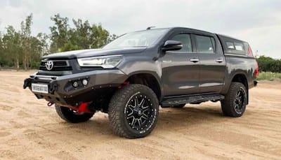 Modified Toyota Hilux pickup truck is capable off-roader with big chunky tyres; Check pics