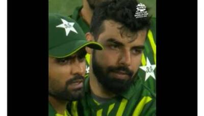 WATCH: Shadab Khan consoles CRYING Babar Azam after heartbreaking defeat to England in T20 World Cup final