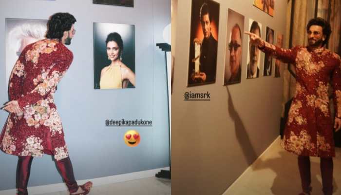 Ranveer Singh adorably stares at Deepika Padukone&#039;s picture, fanboys Over SRK at Marrakech International Film Festival