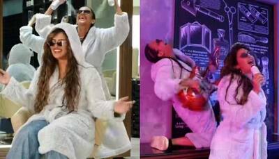 Priyanka Chopra shakes a leg on Mithun Chakraborty’s ‘Jhoom Jhoom’ in a bathrobe- Watch 