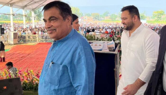 &#039;Only leader at Centre who works beyond politics&#039;: Tejashwi Yadav praises Nitin Gadkari