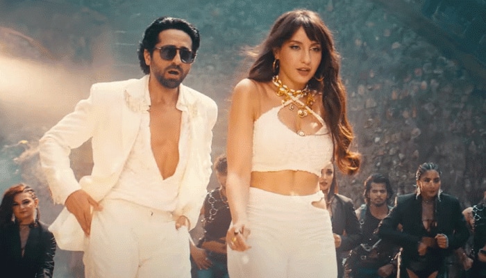 Ayushmann Khurrana, Nora Fatehi&#039;s SIZZLING chemistry in peppy song &#039;Jedha Nasha&#039; surprises fans, watch here
