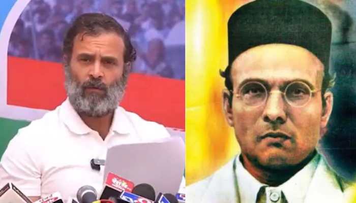 &#039;Maafiveer&#039; banner pasted at Savarkar&#039;s statue in Pune, two Congress workers booked