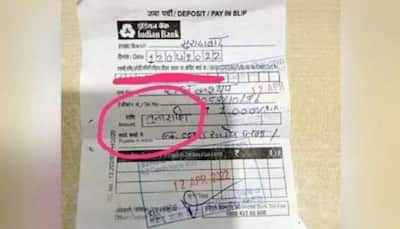 Man fills 'TULA' in Rashi amount column of bank's payslip- Check what happens NEXT here