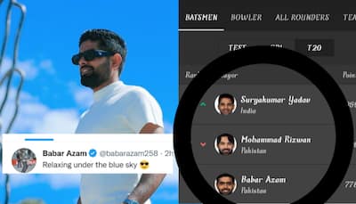 'Relaxing under SKY': Babar Azam TROLLED by India fans for cheeky caption on his recent PIC