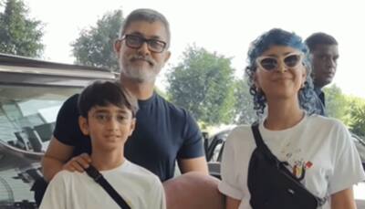 Aamir Khan jets out of Mumbai with ex-wife Kiran Rao, son Azad after daughter Ira Khan's engagement