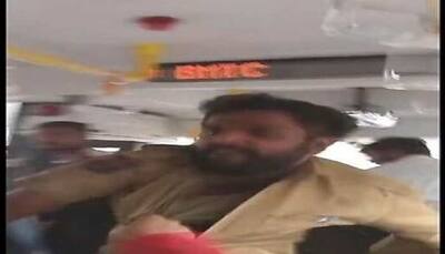 Viral Video: Bengaluru bus driver thrashes biker in road rage, netizens react- WATCH