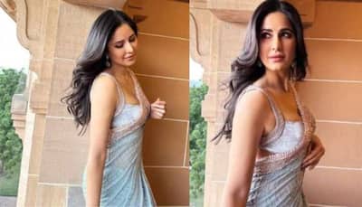 Katrina Kaif STUNS in a pastel blue saree with minimal make-up look, says, ‘Mera dil yeh pukaare aaja’- Watch 