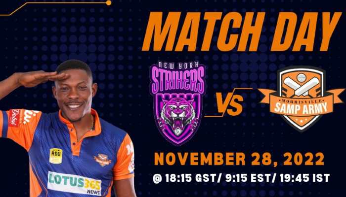 New York Strikers vs Morrisville Samp Army Abu Dhabi T10 League 2022 Match No. 15 Preview, LIVE Streaming details: When and where to watch NYS vs MSA T10 match online and on TV?