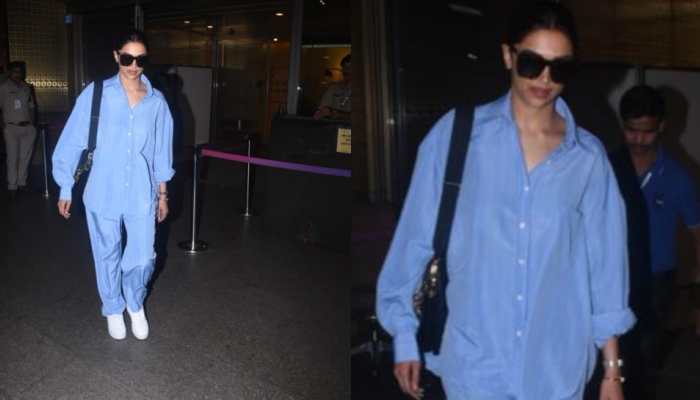 Deepika Padukone walks out of the airport in SIZZLING all-blue avatar