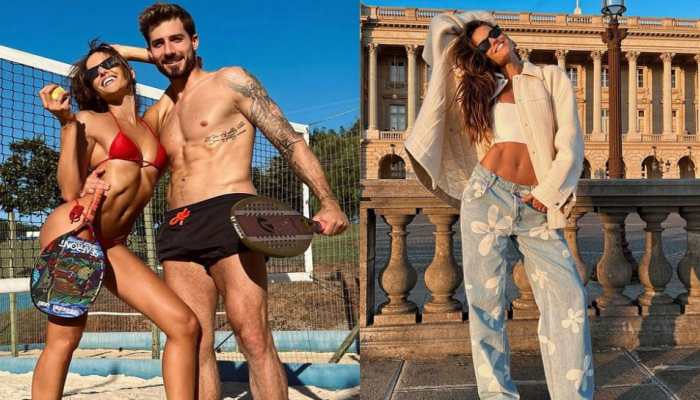 Victoria's Secret model Izabel Goulart was in Doha to support her fiance and Germany footballer Kevin Trapp during their FIFA World Cup 2022 match against Italy. Although Trapp didn't feature in the game, the Brazilian model attended Germany's second game. (Source: Twitter)