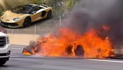 Lamborghini worth over Rs 8.5 crore burst into flames, rare supercar turned into ashes: Watch video