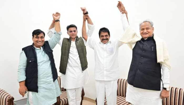 'We Are United': KC Venugopal with Ashok Gehlot, Sachin Pilot in Rajasthan