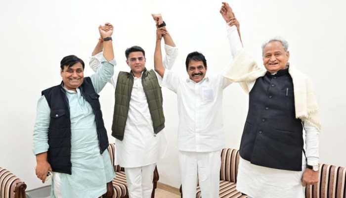 'Show' of unity: Ashok Gehlot, Sachin Pilot pose together ahead RaGa's Bharat Jodo Yatra