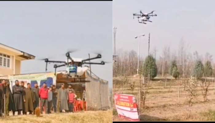 Drone technology to spray pesticides on crops introduced in Jammu and Kashmir 