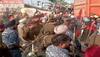 lathi charge on farmer