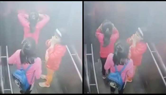 Kids get stuck in elevator in Ghaziabad's society, video goes viral - WATCH