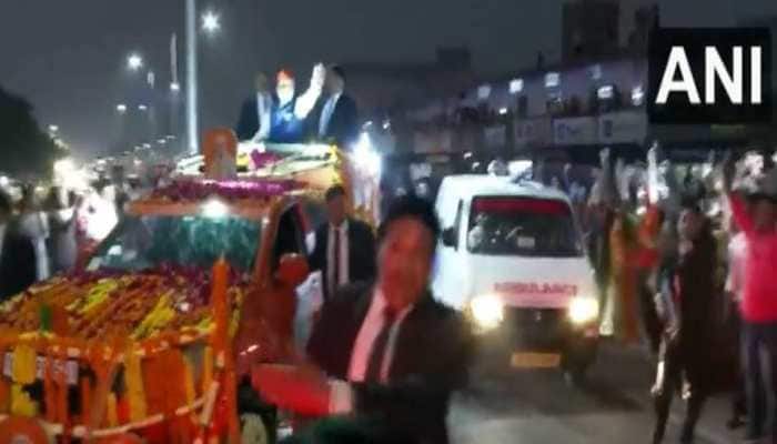PM Narendra Modi paves way for ambulance to pass amid Gujarat roadshow - WATCH