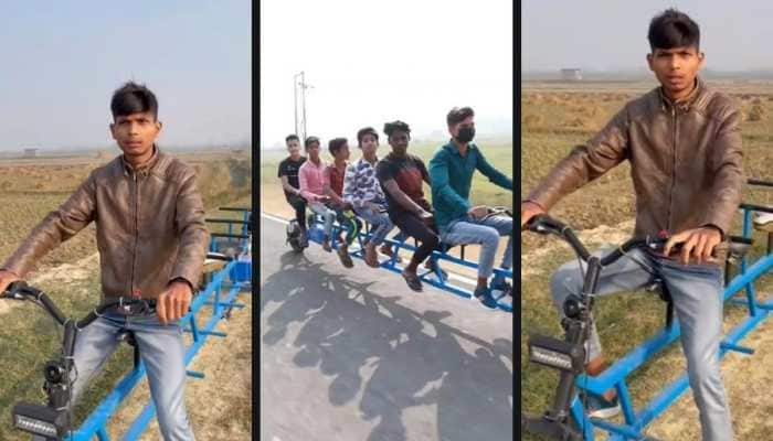 Anand Mahindra shares video of desi six-seater EV bike; Netizens hail India&#039;s &#039;Power of Jugaad&#039; -- Watch video here