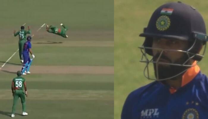 WATCH: Virat Kohli STUNNED by Litton Das&#039; UNBELIEVABLE catch to dismiss him in 1st IND vs BAN ODI