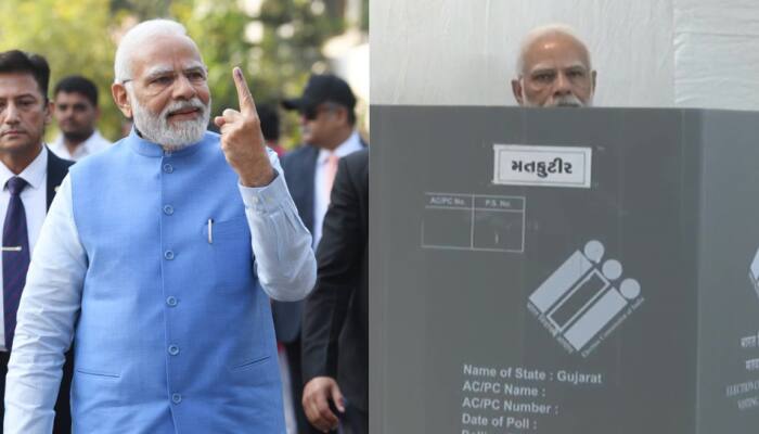 Gujarat polls: PM Modi casts his vote in Ahmedabad, calls people of his home state &#039;discreet&#039;