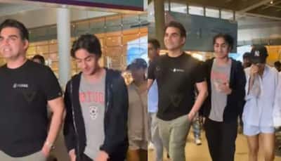 Malaika Arora-Arbaaz Khan share emotional moment as they receive son Arhaan at the airport- Watch 