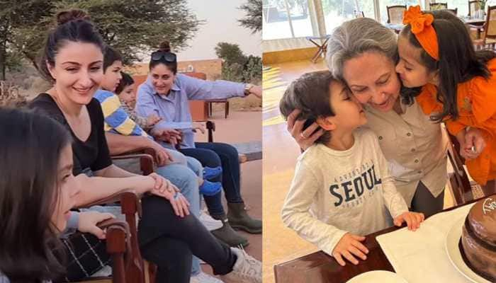 Kareena Kapoor, Soha Ali Khan and their tiny tots enjoy puppet dance in Jaisalmer on grandmom Sharmila Tagore&#039;s 78th birthday celebration!