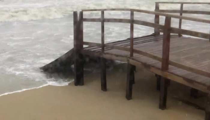 Cyclone Mandous: Newly-inaugurated Marina beach ramp DAMAGED due to severe storm in Chennai- See visuals