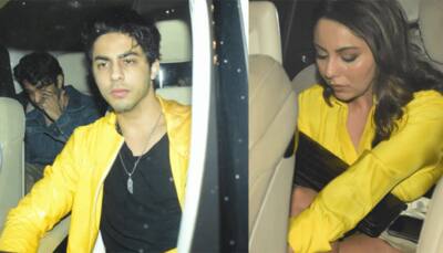 Gauri Khan twins with son Aryan Khan in yellow for birthday party, Shah Rukh Khan ditches shutterbugs, see pics