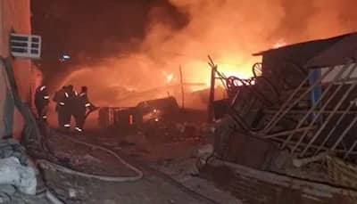 Noida Fire: Fierce FIRE breaks out in Sector-93, STAMPEDE in surrounding areas- WATCH