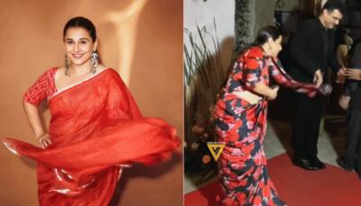 Viral video: Vidya Balan suffers oops moment after man pulls her saree, lands in unexpected situation