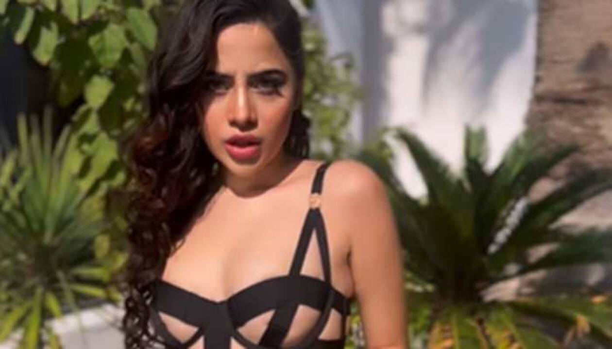 Most Beautiful 18yrs Indian Mumbai Girl Blue Film Hd - Urfi Javed teases new video in a nude black strappy monokini, calls it  'shameful, distasteful and VULGAR' but...pretty' - Watch | People News |  Zee News