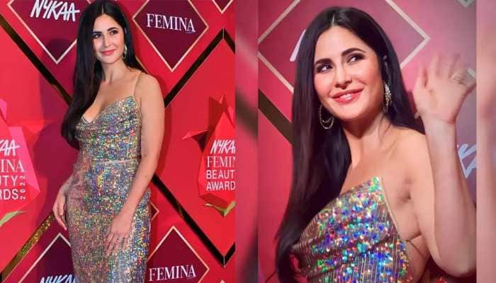 Katrina Kaif looks like a million dollars in noodle strap sequin gown, fans  think she's 'pregnant'! | People News | Zee News