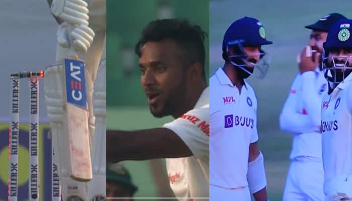 Players SHOCKED: Shreyas Iyer stays NOT OUT despite getting clean bowled due to &#039;helpful&#039; bails - WATCH
