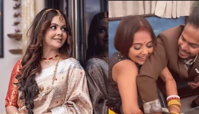 New bride Devoleena Bhattacharjee wins post-wedding ring game with husband Shahnawaz Shaikh, watch video