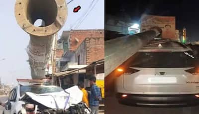 Mahindra XUV700 crashes into a MASSIVE pole in high-speed accident, saves lives of 3 occupants