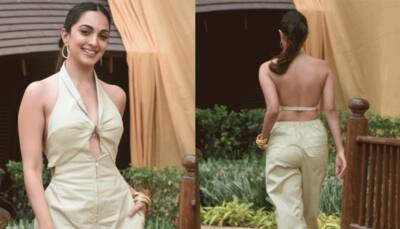 Kiara Advani exudes glamorous vibes, flaunts her bare back in beige jumpsuit, video inside