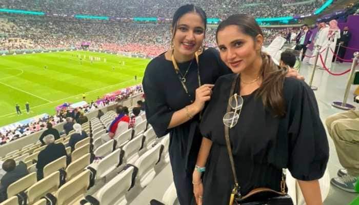 Amid DIVORCE rumours, Sania Mirza attends FIFA World Cup 2022 match without husband Shoaib Malik, WATCH