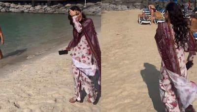 Urfi Javed wears full-sleeves kurta-salwar at beach, ditches her sexy glam look - Watch