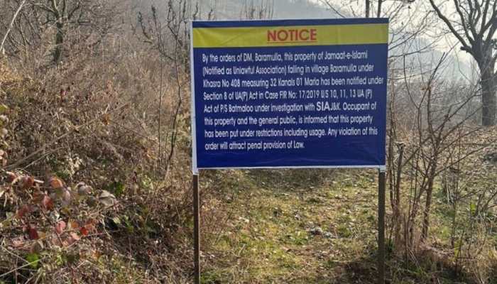 J&amp;K: Banned separatist outfit Jamaat-e-Islami's properties worth Rs 100 crores seized by SIA