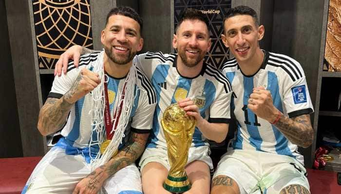 WATCH: Lionel Messi and Argentina teammates DANCE on dressing room table after winning FIFA World Cup 2022